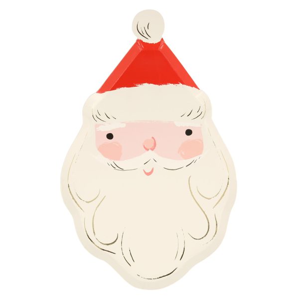 Jolly Christmas Santa Plates