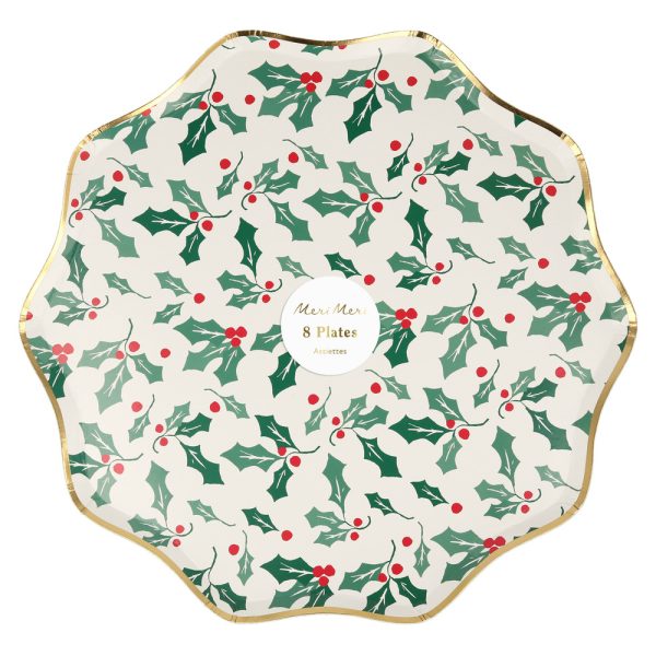 Holly Pattern Side Plates