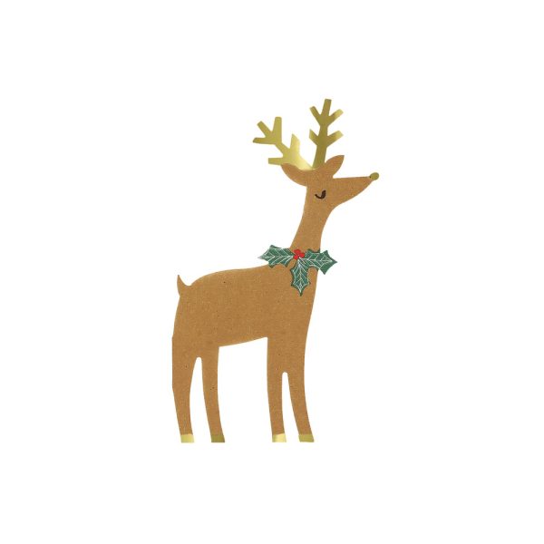 Reindeer With Holly Napkins - Imagen 2