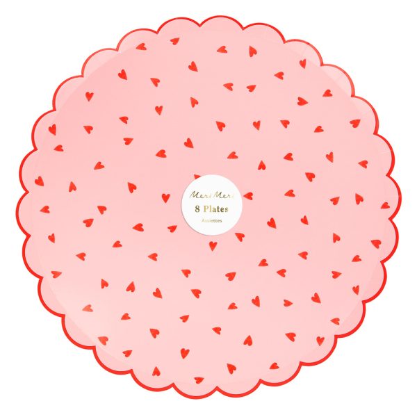 Heart pattern dinner plates