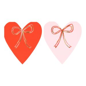 Heart with bow napkins