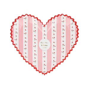 vintage rose heart plates