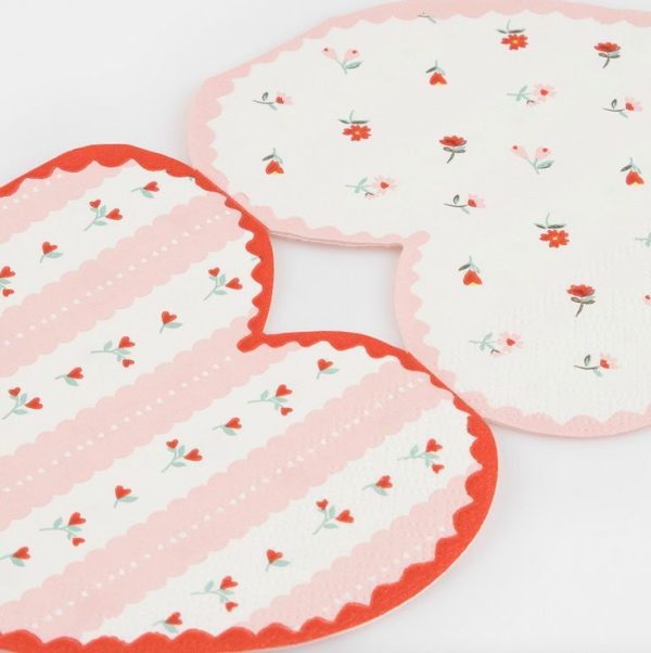 vintage rose heart plates - Imagen 3