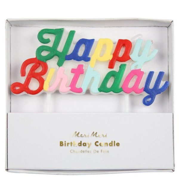 Velas Happy Birthday multicolor