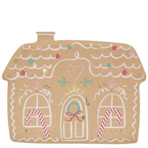 Gingerbread house plates