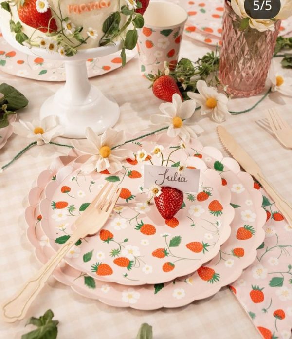 Strawberry Pattern Dinner Plates - Imagen 2