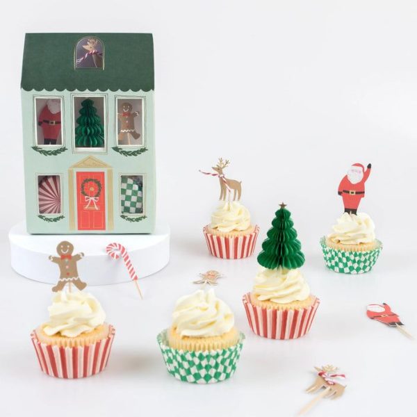 FESTIVE HOUSE CUPCAKE KIT - Imagen 2