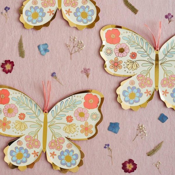Platos de Mariposa Floral - Imagen 2