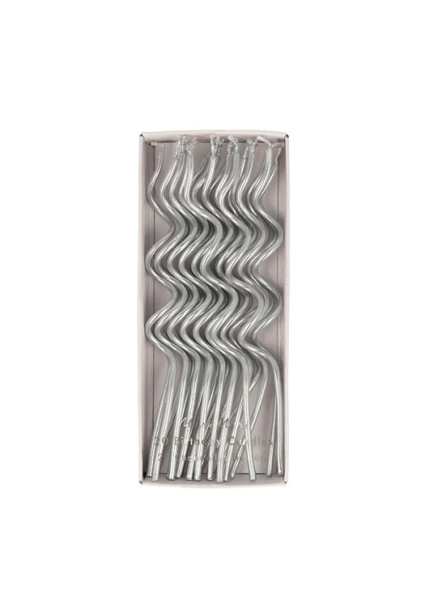 silver swirly candles