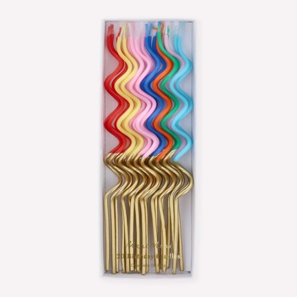 GOLD DIPPED SWIRLY CANDLES