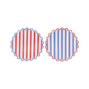 nautical striped dinner plates