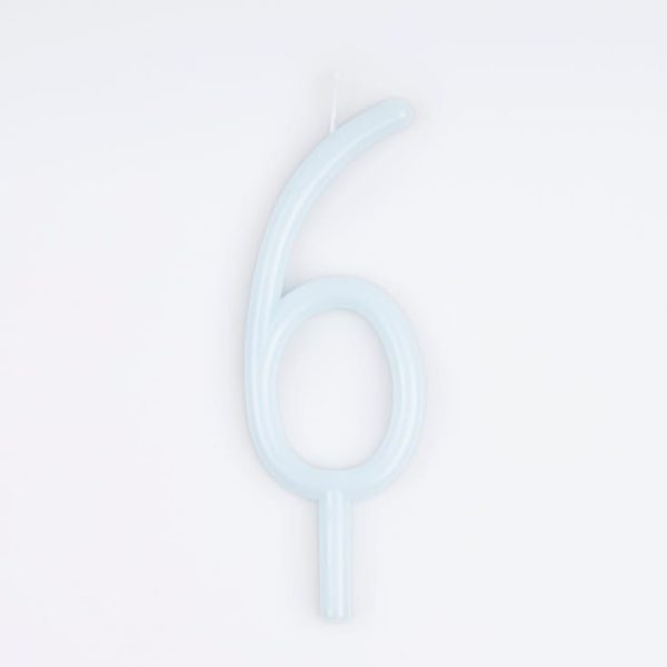 Candles slim number 6
